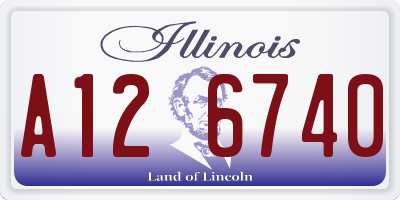 IL license plate A126740