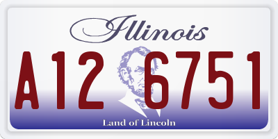 IL license plate A126751