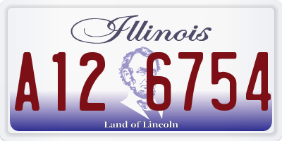 IL license plate A126754