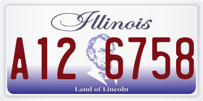 IL license plate A126758