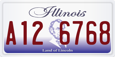 IL license plate A126768