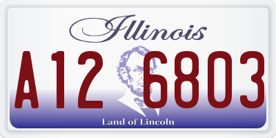 IL license plate A126803