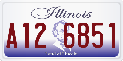 IL license plate A126851