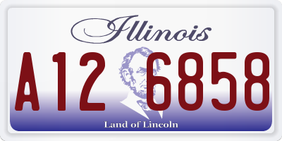 IL license plate A126858