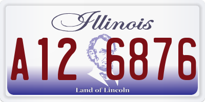 IL license plate A126876