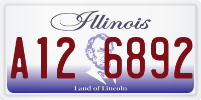 IL license plate A126892