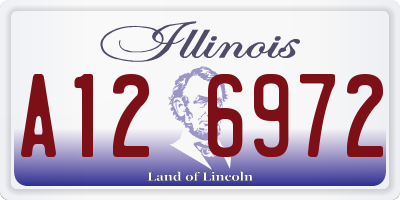 IL license plate A126972