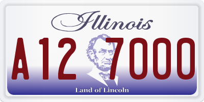IL license plate A127000
