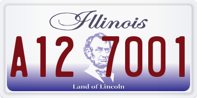 IL license plate A127001