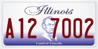 IL license plate A127002