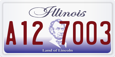 IL license plate A127003