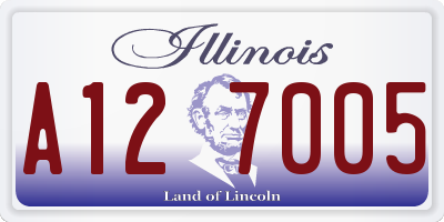 IL license plate A127005