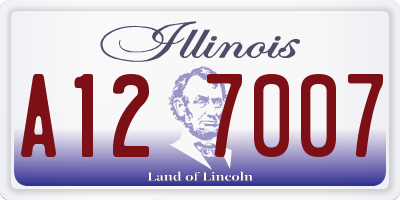 IL license plate A127007