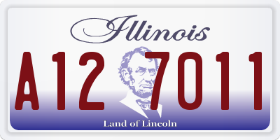 IL license plate A127011