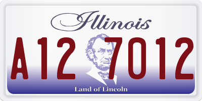 IL license plate A127012