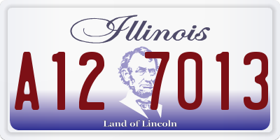 IL license plate A127013