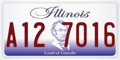 IL license plate A127016