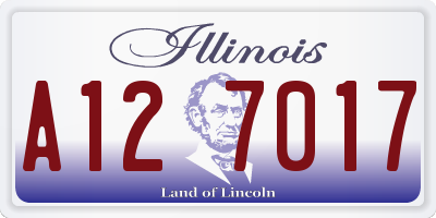 IL license plate A127017