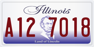 IL license plate A127018