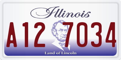 IL license plate A127034