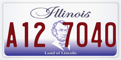 IL license plate A127040