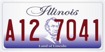 IL license plate A127041