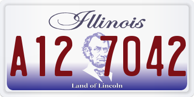IL license plate A127042