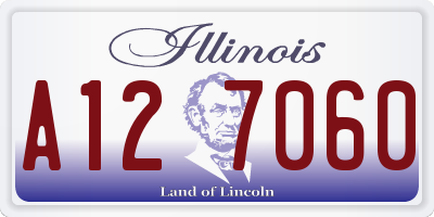 IL license plate A127060