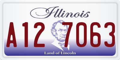 IL license plate A127063