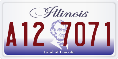 IL license plate A127071