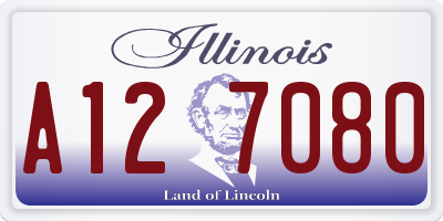IL license plate A127080