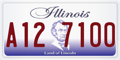 IL license plate A127100