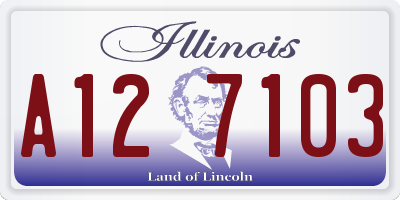 IL license plate A127103