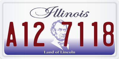 IL license plate A127118