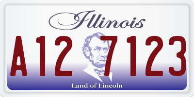 IL license plate A127123