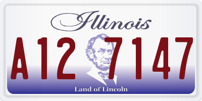 IL license plate A127147