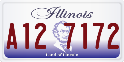 IL license plate A127172