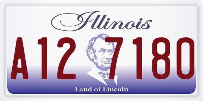IL license plate A127180