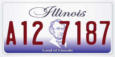 IL license plate A127187
