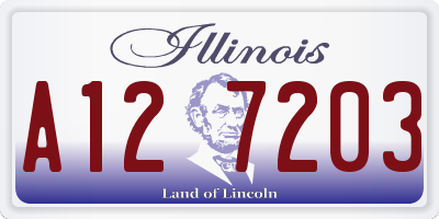 IL license plate A127203