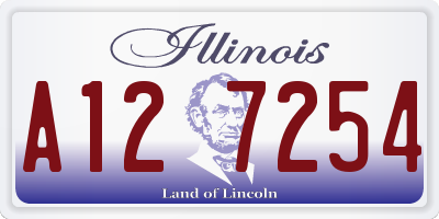 IL license plate A127254