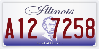 IL license plate A127258