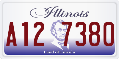 IL license plate A127380