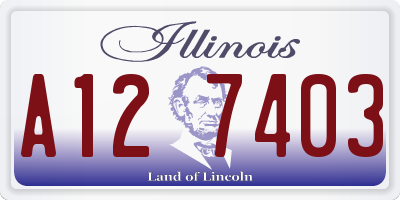IL license plate A127403