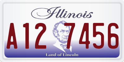 IL license plate A127456