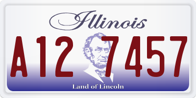 IL license plate A127457