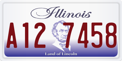 IL license plate A127458