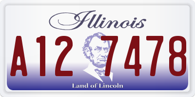 IL license plate A127478