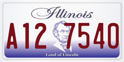 IL license plate A127540
