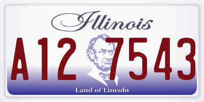 IL license plate A127543